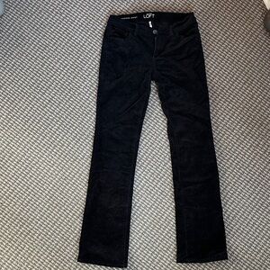 LOFT Classic Black Corduroy Trousers